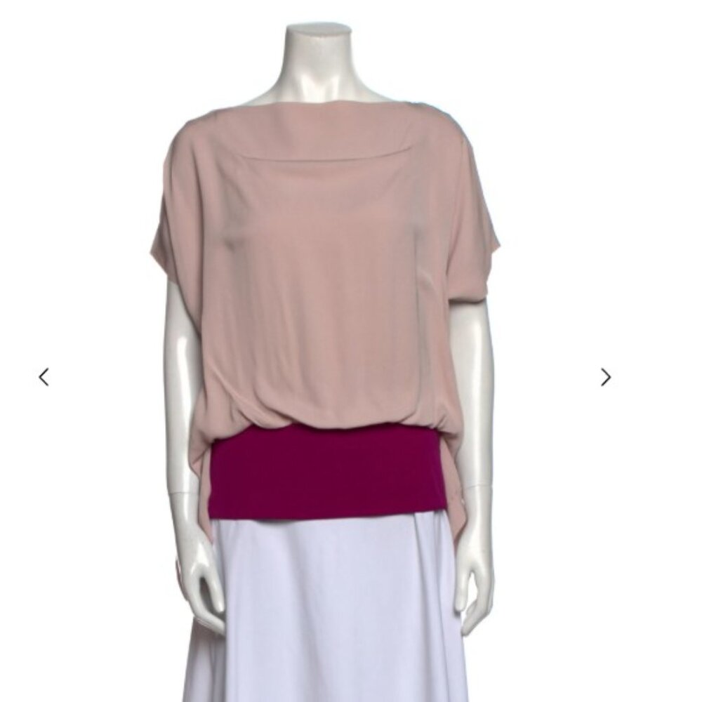 Diane von Furstenberg Silk Bateau Neckline Blouse